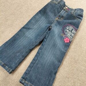 Levis Strauss Signature Toddler Girls Sz 3T Embroidered Heart Printed Jean Pants